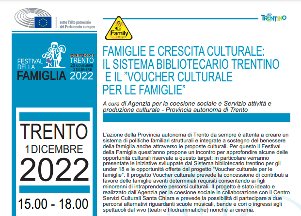 Incontro Voucher Culturale Festival Famiglia - 1.12.2022